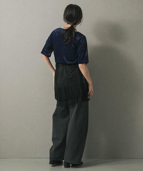 SENSE OF PLACE by URBAN RESEARCH(センスオブプレイスバイアーバンリサーチ)の「シアーベロアTシャツ(半袖)(Tシャツ/カットソー・レディース・グレー/モカ/ネイビー・ONE)」の11枚目の写真