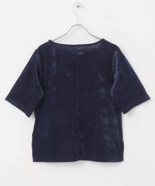 SENSE OF PLACE by URBAN RESEARCH(センスオブプレイスバイアーバンリサーチ)の「シアーベロアTシャツ(半袖)(Tシャツ/カットソー・レディース・グレー/モカ/ネイビー・ONE)」の7枚目の写真