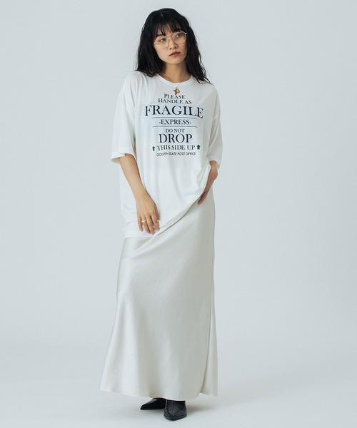 ROSE BUD（ローズバッド）の「(CREOLME)SATIN LONG SKIRT（スカート・レディース・ダークグレー/バーガンディー/オフホワイト・S/M）」の7枚目の写真