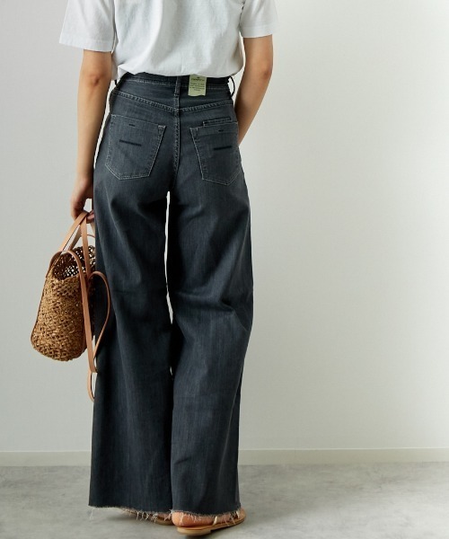 完売品YANUK/ヤヌーク　ハイウエスト ワイドフレアデニム　26 カラーAGY セール】[YANUK/ヤヌーク] ハイウエスト ワイドフレアデニム（リアリー