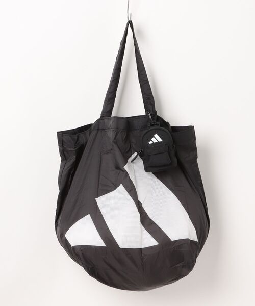adidas(アディダス)の「《adidas》パッカブルエコバッグ(エコバッグ/サブバッグ・メンズ・ブラック/オリーブ/ブルー/ベージュ系/イエロー系その他/パープル系その他・フリー)」の1枚目の写真