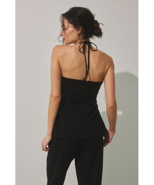commesi studios ホルターネックトップス Halter Neck Tops (Black) – COMME SI STUDIO