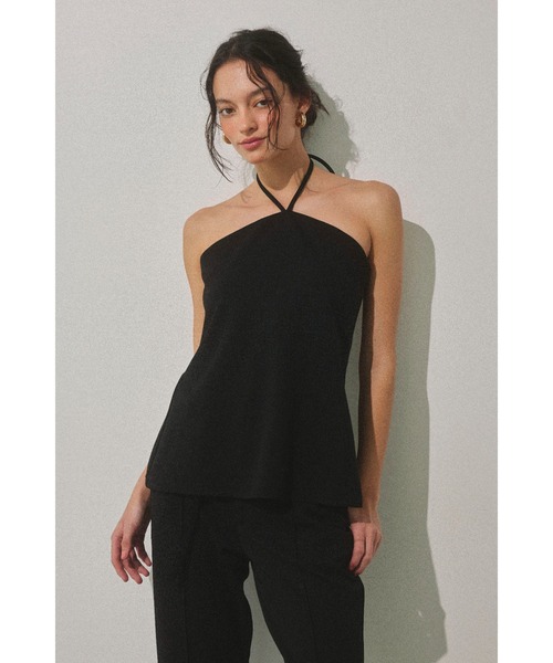 ALEXIA STAM(アリシアスタン)の「Halter Neck Top /ホルターネックトップス(キャミソール・レディース・ブラック/アイボリー・M/S)」の13枚目の写真