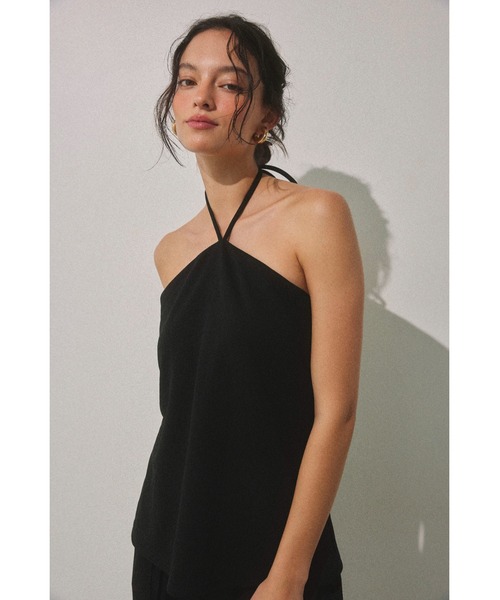 commesi studios ホルターネックトップス Halter Neck Tops (Black) – COMME SI STUDIO