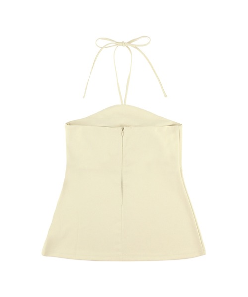 commesi studios ホルターネックトップス Halter Neck Tee (White) – COMME SI STUDIO