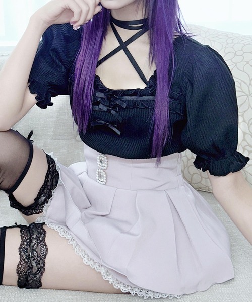 セール】フリルリボンテレコトップス（Tシャツ/カットソー）｜MA*RS