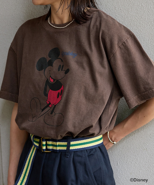 JOURNAL STANDARD(ジャーナルスタンダード)の「【一部店舗+WEB限定】MICKEY / JS Tシャツ(Tシャツ/カットソー・レディース・ホワイト/ブラウン・FREE)」の2枚目の写真