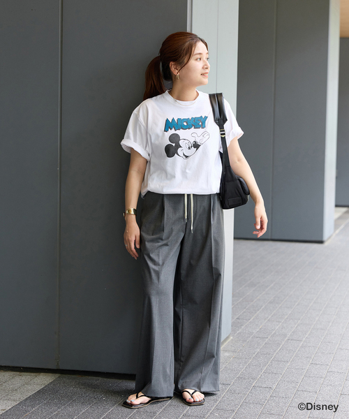 JOURNAL STANDARD(ジャーナルスタンダード)の「【一部店舗+WEB限定】MICKEY / JS Tシャツ(Tシャツ/カットソー・レディース・ホワイト/ブラウン・FREE)」の3枚目の写真
