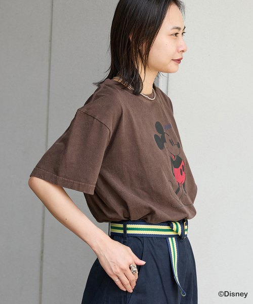 JOURNAL STANDARD(ジャーナルスタンダード)の「【一部店舗+WEB限定】MICKEY / JS Tシャツ(Tシャツ/カットソー・レディース・ホワイト/ブラウン・FREE)」の13枚目の写真