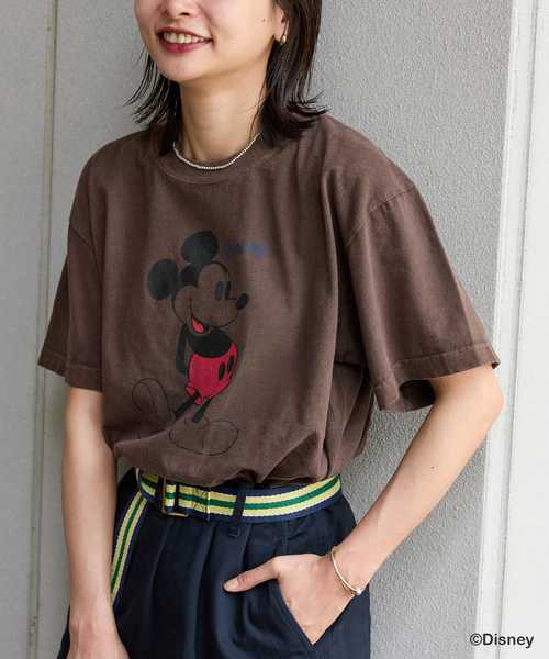 JOURNAL STANDARD(ジャーナルスタンダード)の「【一部店舗+WEB限定】MICKEY / JS Tシャツ(Tシャツ/カットソー・レディース・ホワイト/ブラウン・FREE)」の14枚目の写真