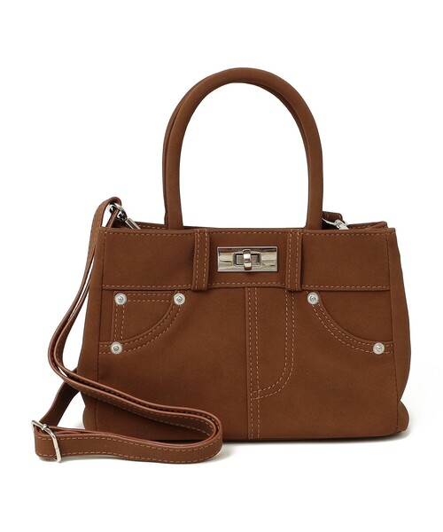 SHIPS（シップス）の「【WEB限定】2WAY ひねり 金具 ポケット バッグ（ハンドバッグ・レディース・ブラック/ブラウン/ベージュ・ONE SIZE）」の22枚目の写真