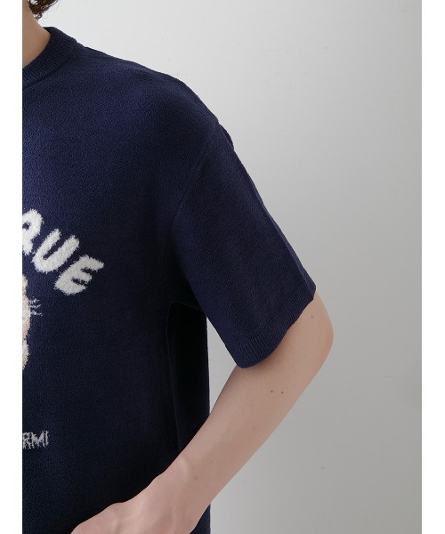 gelato pique（ジェラートピケ）の「【HOMME】sleeping cat ジャガードプルオーバー（ルームウェア/パジャマ・メンズ・ミント/ネイビー/ライトグレー・M/L）」の11枚目の写真