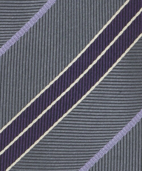 green label relaxing(グリーンレーベルリラクシング)の「GLR シルク③ 8.0cm ストライプ2 ネクタイ(ネクタイ・メンズ・ベージュ/ネイビー/ダークグレー・FREE)」の6枚目の写真