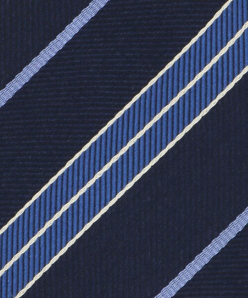 green label relaxing(グリーンレーベルリラクシング)の「GLR シルク③ 8.0cm ストライプ2 ネクタイ(ネクタイ・メンズ・ベージュ/ネイビー/ダークグレー・FREE)」の8枚目の写真