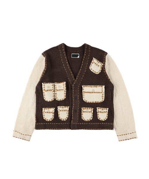 PHINGERIN（フィンガリン）の「PHINGERIN PG1 POCKET CARDIGAN (PD-252-KN-021)（カーディガン/ボレロ・メンズ・ベージュ/ネイビー・LARGE/X-LARGE/MEDIUM/SMALL）」の2枚目の写真