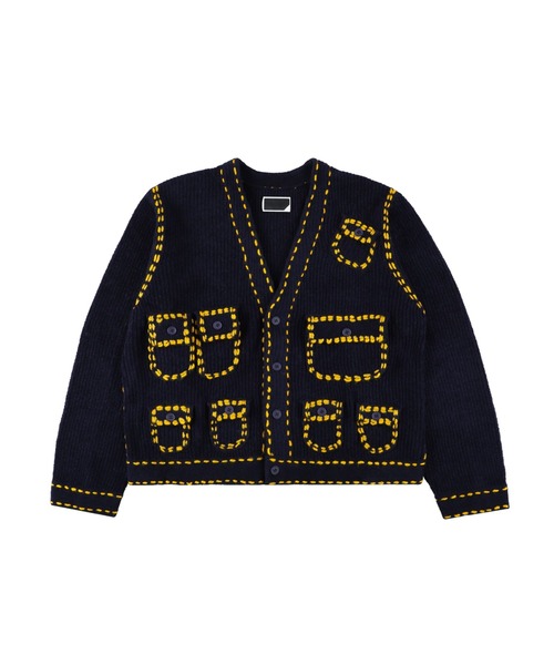 PHINGERIN（フィンガリン）の「PHINGERIN PG1 POCKET CARDIGAN (PD-252-KN-021)（カーディガン/ボレロ・メンズ・ベージュ/ネイビー・LARGE/X-LARGE/MEDIUM/SMALL）」の4枚目の写真