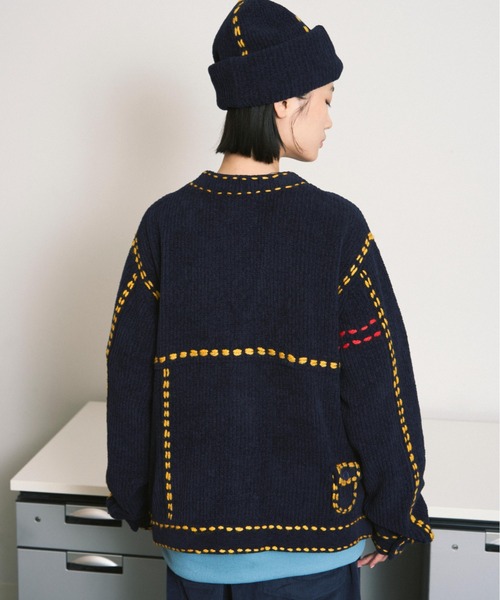 PHINGERIN（フィンガリン）の「PHINGERIN PG1 POCKET CARDIGAN (PD-252-KN-021)（カーディガン/ボレロ・メンズ・ベージュ/ネイビー・LARGE/X-LARGE/MEDIUM/SMALL）」の7枚目の写真