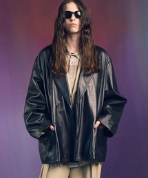 MAISON SPECIAL(]XyV)́sUNISEXtSheep Leather Peaked Lapel Semi-Double Tailored Jacket/V[vU[s[NhyZ~_ue[[hWPbgyMAISON SPECIAL/]XyVz(e[[hWPbg)