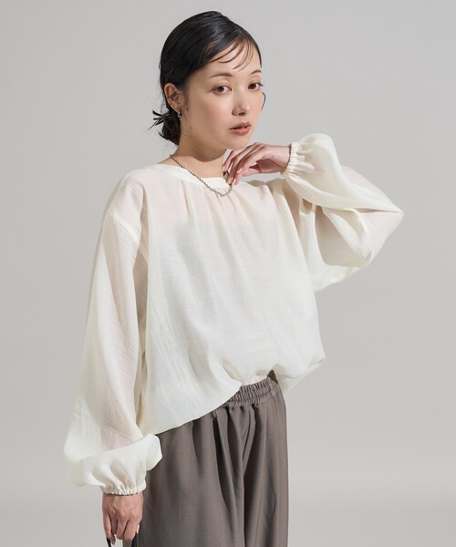 jiltu リボンパフトップス 美品 ジルチュ JILTU リボンパフトップス ニット トップス