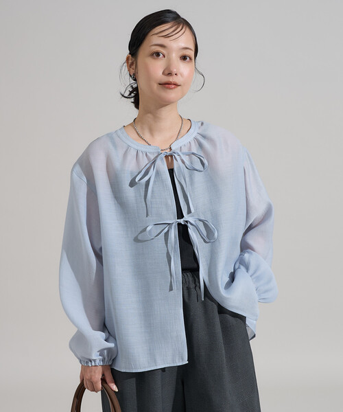 【7/21まで限定価格】ビッグリボンシアーブラウス 楽天市場】＼クーポン有／ トップス 大きいサイズ ビッグリボン