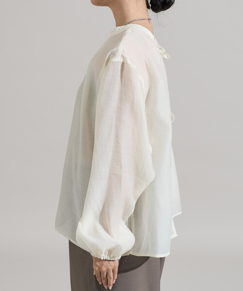 新作　タフタジレ白　リボンシャツ黒 DOUBLE STANDARD CLOTHING（ダブルスタンダードクロージング