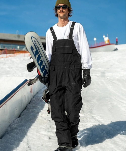 VOLCOM（ボルコム）の「【VOLCOM/ボルコム】 Mens Roan Bib Overalls /スキースノーボードビブパンツ（その他パンツ・メンズ・ゴールド/ブラック・MEDIUM/LARGE/X-LARGE）」の2枚目の写真