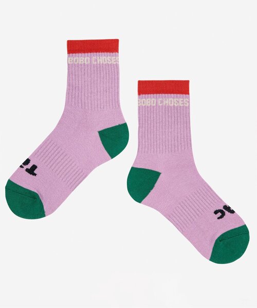 BOBO CHOSES(ボボショーズ)の「Tic Tac Toeソックス【キッズ】(ソックス/靴下・キッズ・パープル・20/18/16/22)」の2枚目の写真