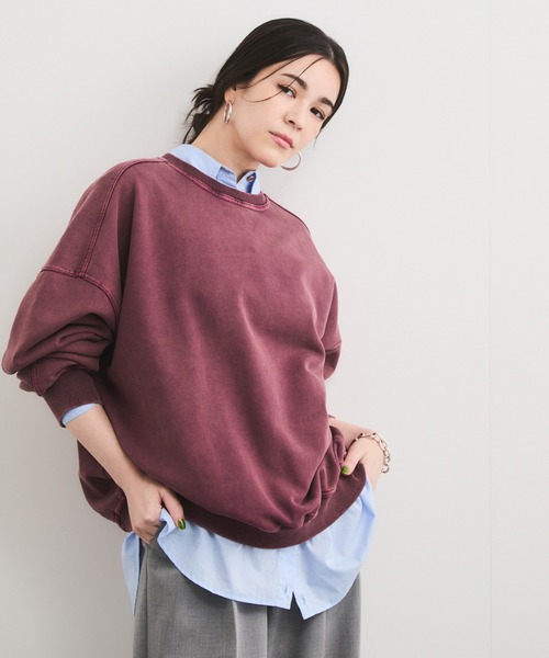 セール】製品染めスウェットワイドプルオーバー（スウェット）｜LE