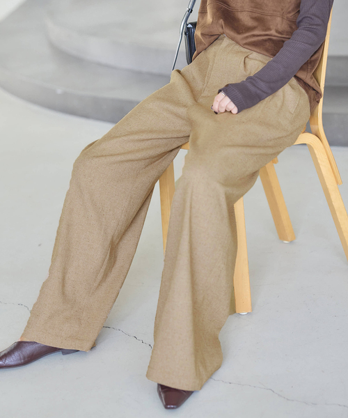 お値下げ。ジャーナルスタンダード今季商品ベージュ コットン ワイドパンツ お値下げ。ジャーナルスタンダード今季商品ベージュ コットン ワイド