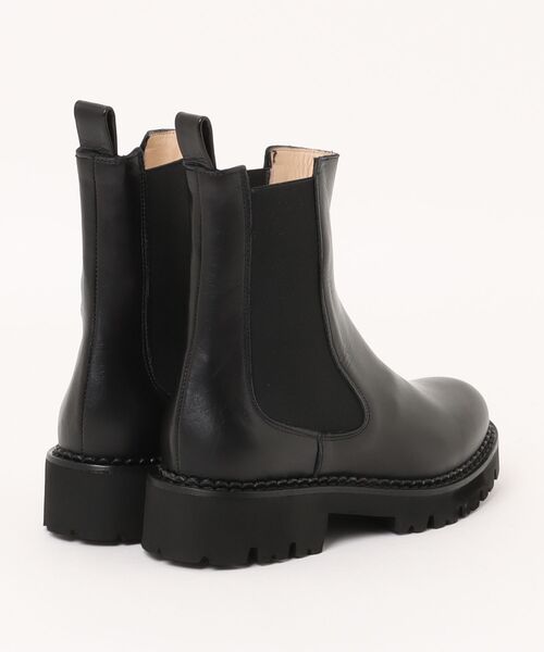 FABIO RUSCONI（ファビオルスコーニ）の「【FABIO RUSCONI】ラウンドトウタンクソールサイドゴアブーツ(F53033)（ブーツ・レディース・ブラック/ベージュ系その他・38/37/36/35/39）」の3枚目の写真