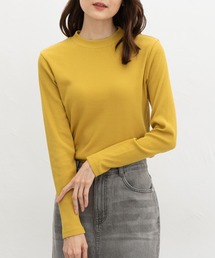 Tシャツ/カットソー（イエロー/黄色系・タートルネック