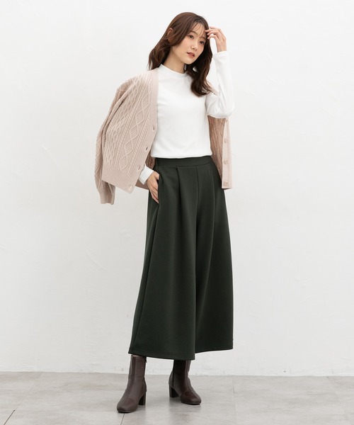 Honeys(ハニーズ)の「ジャカードハイネックT(Tシャツ/カットソー・レディース・ボルドー/グリーン/オフホワイト/モカ/パープル/イエロー/ブラック・S/M/LL/L)」の16枚目の写真