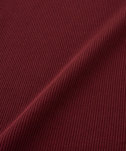 Honeys(ハニーズ)の「ジャカードハイネックT(Tシャツ/カットソー・レディース・ボルドー/グリーン/オフホワイト/モカ/パープル/イエロー/ブラック・S/M/LL/L)」の14枚目の写真