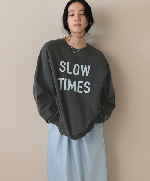 LOWRYS FARM（ローリーズファーム）の「ＵＳＡロゴウラケプルオーバー  577232（スウェット・レディース・アイボリー/ライトグレー/チャコールグレー/ピンク・FREE）」の3枚目の写真