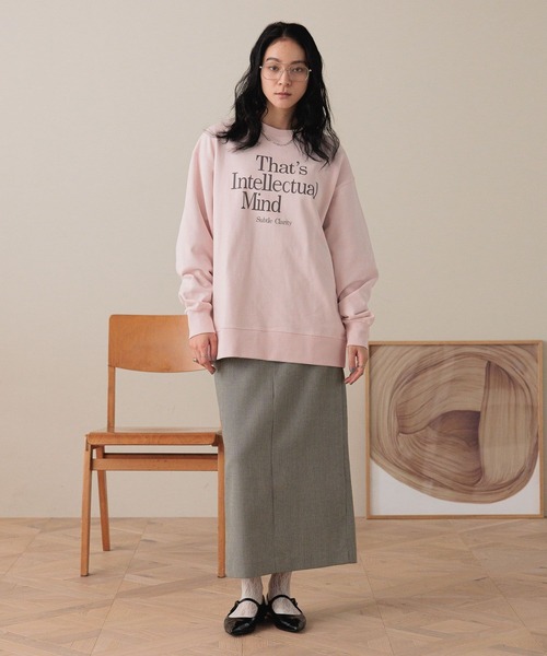 LOWRYS FARM（ローリーズファーム）の「ＵＳＡロゴウラケプルオーバー  577232（スウェット・レディース・アイボリー/ライトグレー/チャコールグレー/ピンク・FREE）」の8枚目の写真