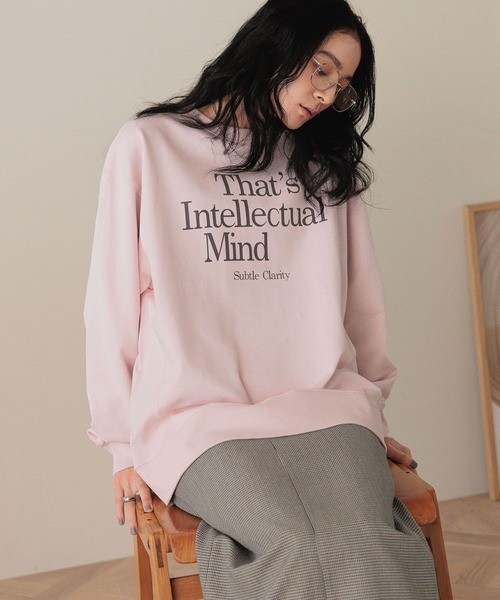 LOWRYS FARM（ローリーズファーム）の「ＵＳＡロゴウラケプルオーバー  577232（スウェット・レディース・アイボリー/ライトグレー/チャコールグレー/ピンク・FREE）」の10枚目の写真