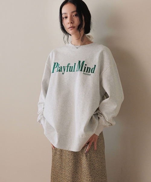 LOWRYS FARM（ローリーズファーム）の「ＵＳＡロゴウラケプルオーバー  577232（スウェット・レディース・アイボリー/ライトグレー/チャコールグレー/ピンク・FREE）」の16枚目の写真