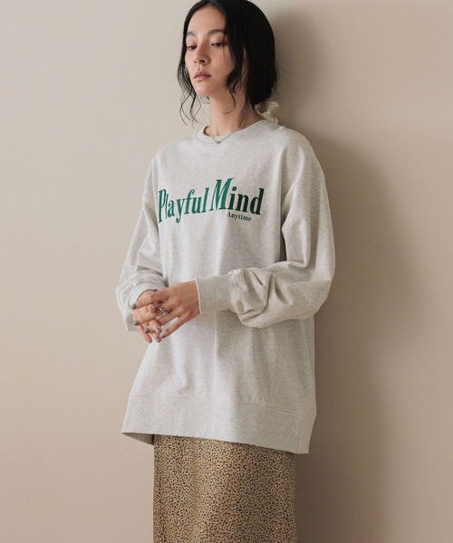 LOWRYS FARM（ローリーズファーム）の「ＵＳＡロゴウラケプルオーバー  577232（スウェット・レディース・アイボリー/ライトグレー/チャコールグレー/ピンク・FREE）」の17枚目の写真