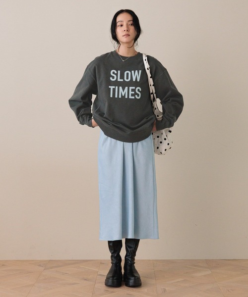 LOWRYS FARM（ローリーズファーム）の「ＵＳＡロゴウラケプルオーバー  577232（スウェット・レディース・アイボリー/ライトグレー/チャコールグレー/ピンク・FREE）」の20枚目の写真