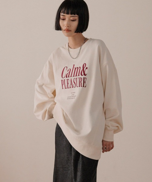 LOWRYS FARM（ローリーズファーム）の「ＵＳＡロゴウラケプルオーバー  577232（スウェット・レディース・アイボリー/ライトグレー/チャコールグレー/ピンク・FREE）」の5枚目の写真