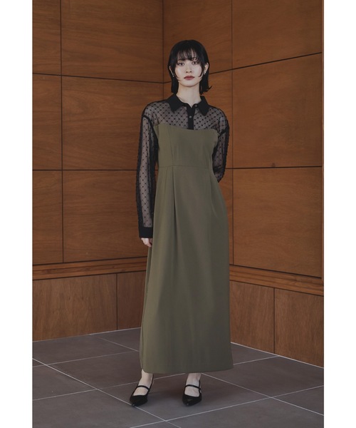niana(ニアナ)の「ビーズシアーシャツドッキングドレス パーティードレス オケージョンドレス 結婚式 二次会 同窓会 成人式 ディナー デイリー お呼ばれワンピース(ドレス・レディース・ブラック/カーキ/チャコール・S/M/L)」の11枚目の写真