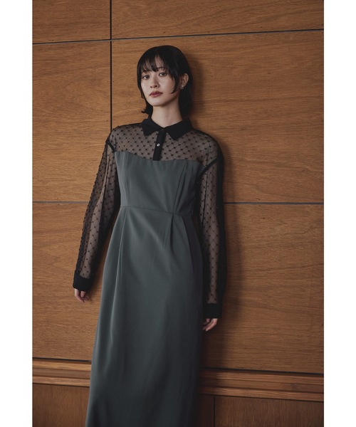 niana(ニアナ)の「ビーズシアーシャツドッキングドレス パーティードレス オケージョンドレス 結婚式 二次会 同窓会 成人式 ディナー デイリー お呼ばれワンピース(ドレス・レディース・ブラック/カーキ/チャコール・S/M/L)」の17枚目の写真