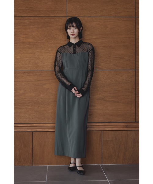 niana(ニアナ)の「ビーズシアーシャツドッキングドレス パーティードレス オケージョンドレス 結婚式 二次会 同窓会 成人式 ディナー デイリー お呼ばれワンピース(ドレス・レディース・ブラック/カーキ/チャコール・S/M/L)」の18枚目の写真