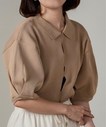lawgy（ラウジー）の「perforated collar puff sleeve knit / パーフォレイテッドカラーパフスリーブニット（ニット/セーター）」