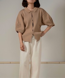 lawgy（ラウジー）の「perforated collar puff sleeve knit / パーフォレイテッドカラーパフスリーブニット（ニット/セーター）」