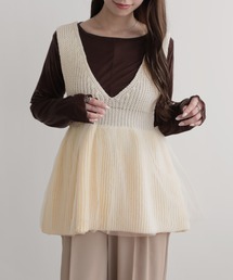 SUNFLOWER EIGHT（サンフラワーエイト）の「ニットチュールビスチェ（ベスト）」