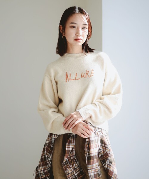 B:MING by BEAMS(ビーミングバイビームス)の「アンゴラ混 刺繍 ニット(ニット/セーター・レディース・ブラック系その他4/ホワイト系その他5・ONE SIZE)」の5枚目の写真