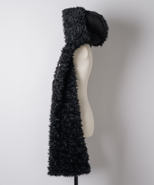 ムートンライクボンディングフードマフラー（マフラー）｜J1U by LA