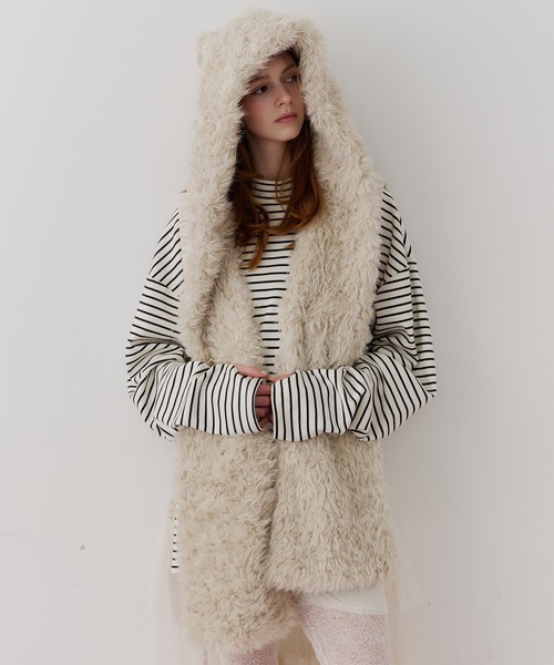 フードマフラー　fiction tokyo フードマフラー /Hooded Muffler | FICTION TOKYO OFFICIA