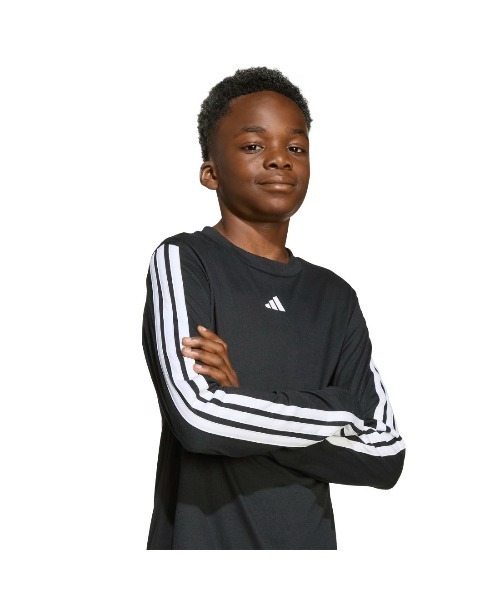 adidas（アディダス）の「アディダス adidas トレイン エッセンシャルズ長袖Tシャツ（Tシャツ/カットソー・キッズ・ブルー/ホワイト/ブラック・120cm/130cm/140cm/150cm/160cm）」の18枚目の写真